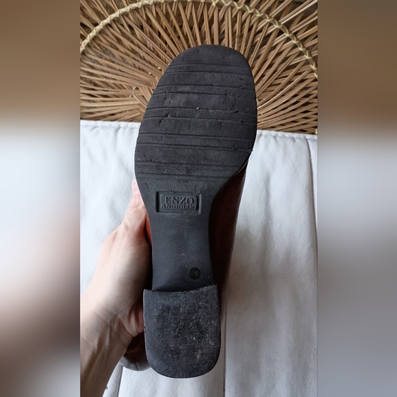 Vintage Enzo Angiolini Brown Women's Leather Loafer Heels_10 - Picture 8 of 8